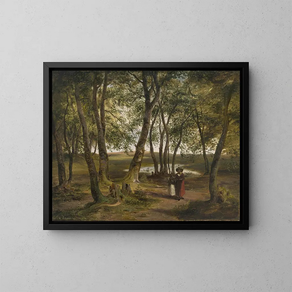 Buchenwald aan de Ganszipfel Chiemsee - Felix von Schiller — ingelijst kunstwerk aan de muur