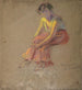 Vrouw zittend - Alice Pike Barney — weergave van het kunstwerk
