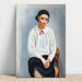 Reproductie van het schilderij Vrouw met wit bustje - Moïse Kisling