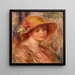 Vrouw met strohoed - Pierre-Auguste Renoir — ingelijst kunstwerk aan de muur