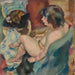 Vrouw met hond - Jules Pascin — weergave van het kunstwerk