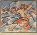 Vrouw in een landschap - Vclav pla — weergave van het kunstwerk