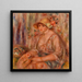 Vrouw in zijden jurk - Pierre-Auguste Renoir — ingelijst kunstwerk aan de muur