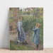Reproductie van het schilderij Vrouw en kind bij de put - Camille Pissarro