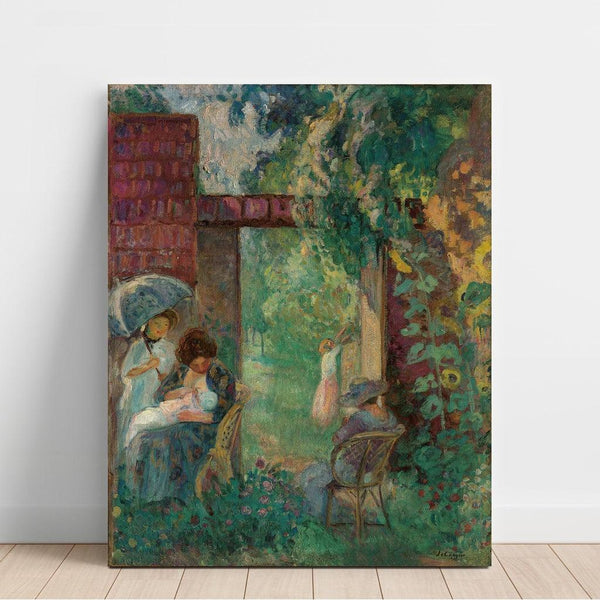 Reproduction of the painting of Women and Children in a Summer Garden - Henri Lebasque