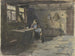 van een zittende man in een eenvoudige interieur lezend - Ferdinand Balzer — weergave van het kunstwerk