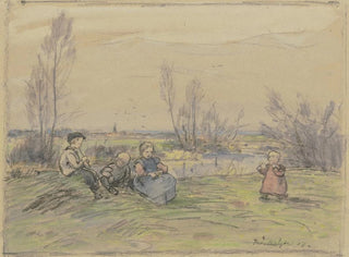 Ferdinand Balzer - Children at the stream.webp