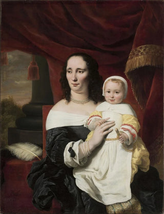 Ferdinand Bol - Portrait of Johanna de GeerTrip with her daughter Cecilia.webp