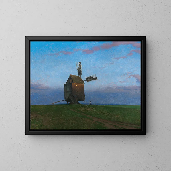 The Old Mill - Ferdinand Brunner — framed artwork on a wall