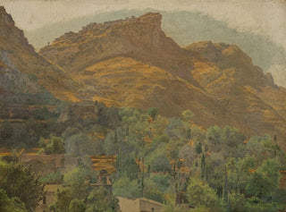 Ferdinand Georg Waldmller - Blick zur Bergstadt Mola bei Taormina.webp