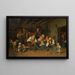 De felicitaties voor de verjaardag van grootvader - Ferdinand Georg Waldmüller — ingelijst kunstwerk aan de muur