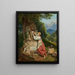 Een meisje versiert de Moeder Gods met een roos - Ferdinand Georg Waldmüller — ingelijst kunstwerk aan de muur