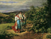 Terug van het werk De geliefden bij de kruising - Ferdinand Georg Waldmüller — weergave van het kunstwerk