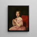 Jonge vrouw in roze satijnen jurk - Ferdinand Georg Waldmüller — ingelijst kunstwerk aan de muur