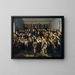van Ferdinand Georg Waldmüller | De arme gezinnen worden geholpen door de gemeente Spittelberg tijdens het Sint-Maartenfeest met winterkleding. — ingelijst kunstwerk aan de muur