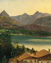 van Lac Wolfgangsee met het Dachstein-gebergte - Ferdinand Georg Waldmüller — weergave van het kunstwerk