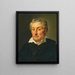 Portret van een heer met golvend wit haar - Ferdinand Georg Waldmüller — ingelijst kunstwerk aan de muur