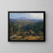 Landschap van het Weense bos met het kasteel van Wildegg - Ferdinand Georg Waldmüller — ingelijst kunstwerk aan de muur