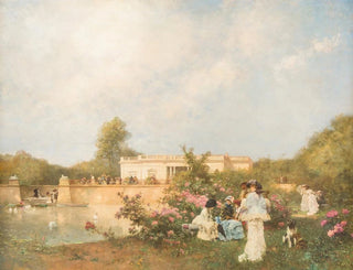 Ferdinand Heilbuth - Summer day in the palace garden.webp