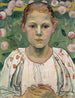 Portret van Käthe von Bach in de tuin - Ferdinand Hodler — weergave van het kunstwerk