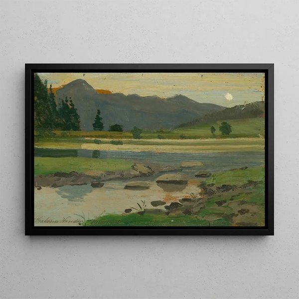 Landscape Painting - Ferdinand Katona — framed artwork on a wall