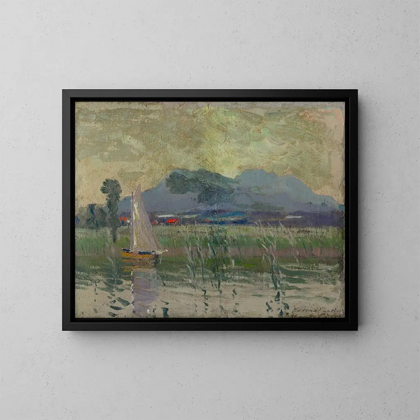 Motif of Chiemsee - Ferdinand Katona — framed artwork on a wall