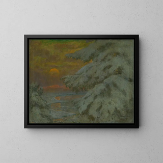 Ferdinand Katona - Sunset in winter.webp