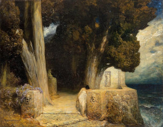 Sappho - Ferdinand Keller — weergave van het kunstwerk