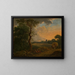 Landschapschilderij van de avond met hooiberg - Ferdinand Kobell — ingelijst kunstwerk aan de muur