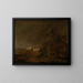 Stormy landscape with peasant cart - Ferdinand Kobell — framed artwork on a wall