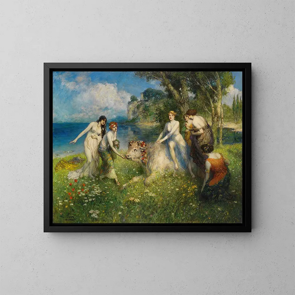 Europe sur le taureau - Ferdinand Leeke — framed artwork on a wall