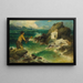 Zeemeerminnen - Ferdinand Leeke — ingelijst kunstwerk aan de muur