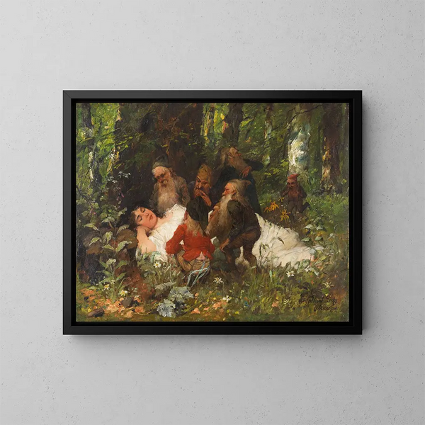 Snow White - Ferdinand Leeke — framed artwork on a wall