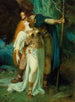 L'Adieu de Wotan à Brünhilde - Ferdinand Leeke — weergave van het kunstwerk