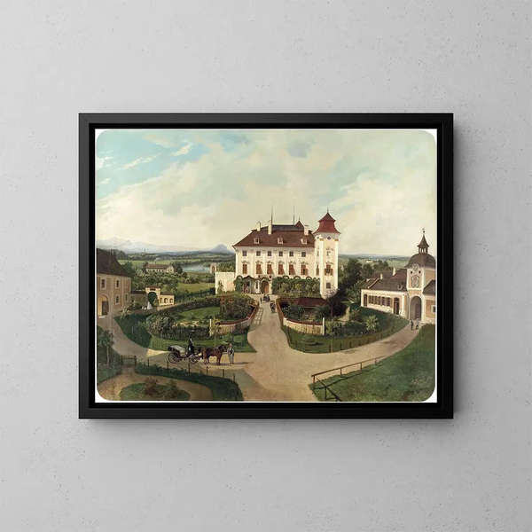 Château de Lichtenegg near Wels - Ferdinand Lepié — framed artwork on a wall