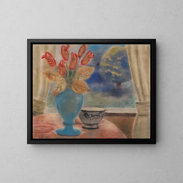 Still life - Ferdinand Schirren — framed artwork on a wall