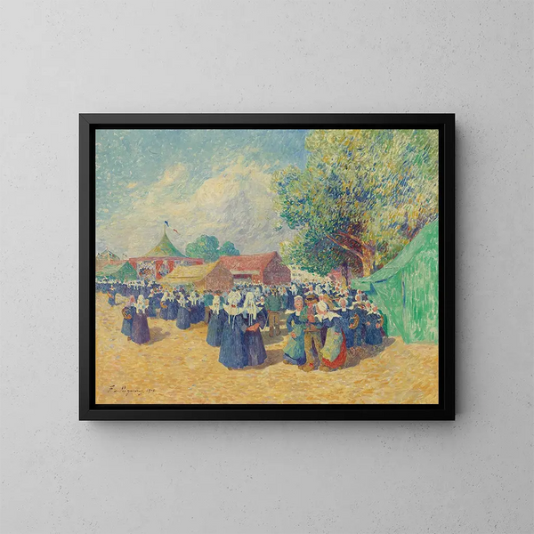 Fair in Brittany - Ferdinand du Puigaudeau — framed artwork on a wall