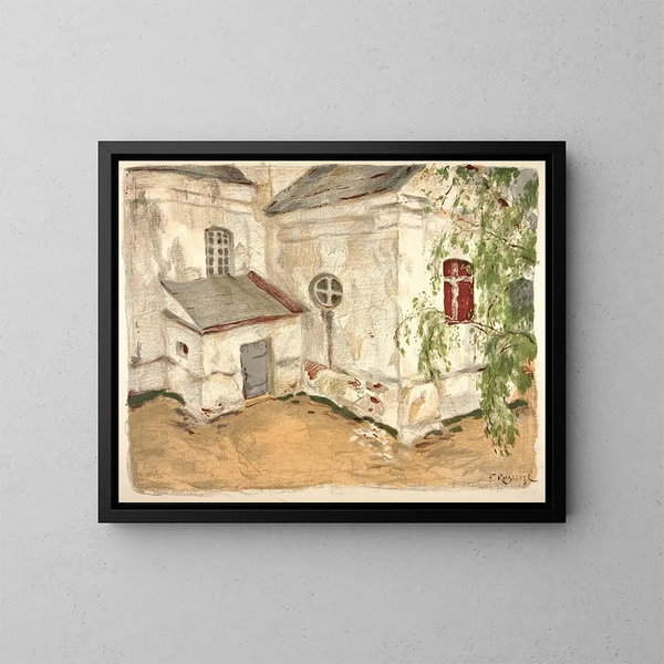 Église en Lituanie - Ferdynand Ruszczyc — framed artwork on a wall