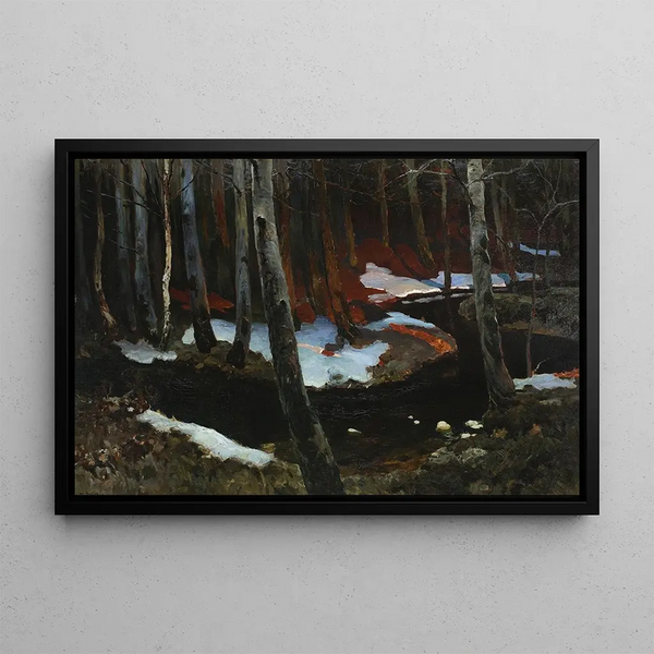 Stream forest - Ferdynand Ruszczyc — framed artwork on a wall