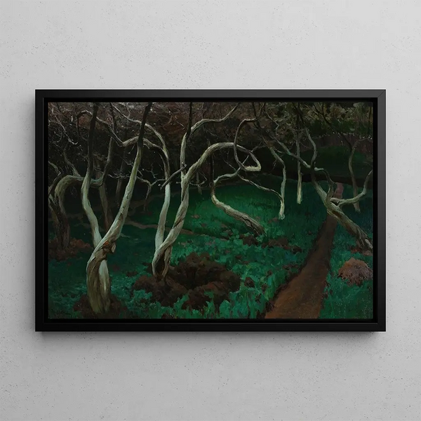 Old apple trees - Ferdynand Ruszczyc — framed artwork on a wall