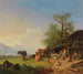 van een boerderij met een put - Heinrich Brückel — weergave van het kunstwerk