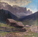 Ferme de montagne dans la vallée de Grdner - Karl Ludwig Prinz — gepresenteerd in een interieur