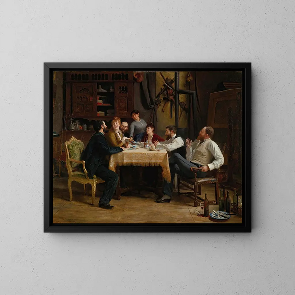 A Lunch with Friends - Fernand Cormon — framed artwork on a wall