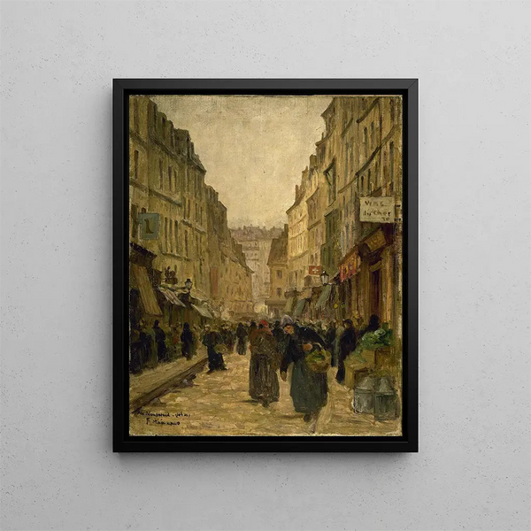 La rue Mouffetard - Fernand Maillaud — framed artwork on a wall