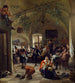 Feest in een kroeg - Jan Steen — weergave van het kunstwerk