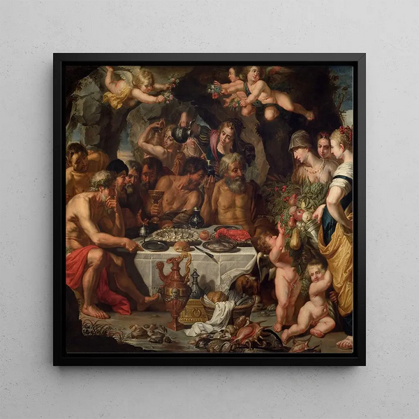 Fête des dieux dans une grotte près du rivage - Gerard Seghers