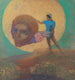 Figuur met een gevleugeld hoofd: De delicate val - Odilon Redon — weergave van het kunstwerk