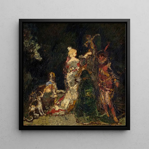 Figures dans un parc - Adolphe Monticelli