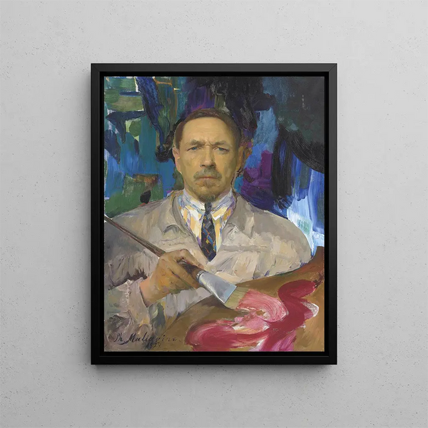 Self-portrait Painting - Filipp Malyavin — framed artwork on a wall