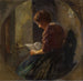 Meisje lezend - Anton Laupheimer — weergave van het kunstwerk